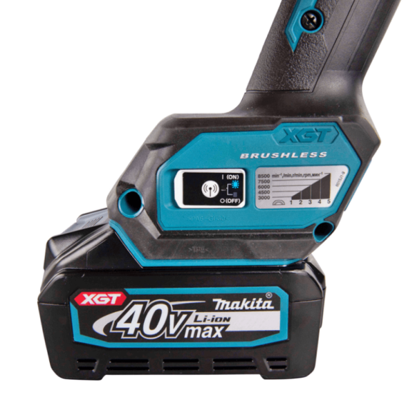 Акумулаторен безчетков ъглошлайф Makita GA023GM201, XGT 40 V max, 125 mm, 2 × 4,0 Ah / GA023GM201